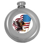 American Eagle Clip Art Round Hip Flask (5 oz)