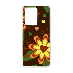 Floral Hearts Brown Green Retro Samsung Galaxy S20 Ultra 6 9 Inch Tpu Uv Case by Hannah976