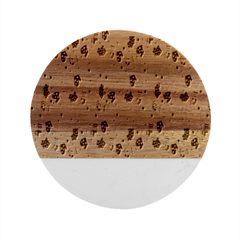 Warm Christmas  Marble Wood Coaster (round) by ConteMonfrey