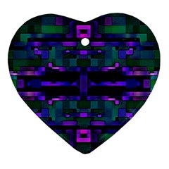 Abstract Pattern Desktop Wallpaper Heart Ornament (two Sides) by Hannah976