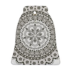 Vector Mandala Drawing Decoration Bell Ornament (two Sides)