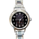 Rosette Cathedral Round Italian Charm Watch