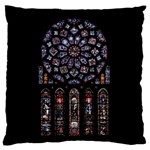 Rosette Cathedral Large Premium Plush Fleece Cushion Case (Two Sides)