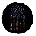 Rosette Cathedral Large 18  Premium Flano Round Cushions