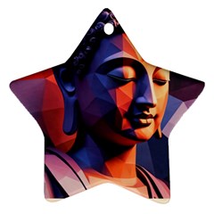 Let That Shit Go Buddha Low Poly (6) Star Ornament (two Sides) by 1xmerch