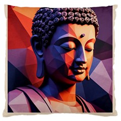 Let That Shit Go Buddha Low Poly (6) Standard Premium Plush Fleece Cushion Case (one Side) by 1xmerch