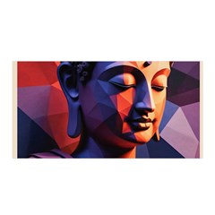 Let That Shit Go Buddha Low Poly (6) Satin Wrap 35  X 70  by 1xmerch