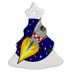 Rocket Ship Launch Vehicle Moon Ornament (christmas Tree)  by Sarkoni