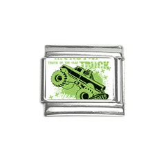 Monster Truck Illustration Green Car Italian Charm (9mm)
