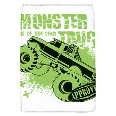 Monster Truck Illustration Green Car Removable Flap Cover (l)