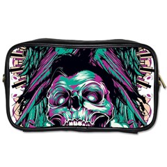 Anarchy Skull And Birds Toiletries Bag (one Side) by Sarkoni