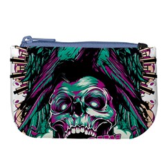 Anarchy Skull And Birds Large Coin Purse by Sarkoni