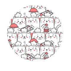 Cute Cat Chef Cooking Seamless Pattern Cartoon Mini Round Pill Box (pack Of 5) by Bedest