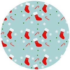 Christmas Pattern Wooden Puzzle Round by Apen