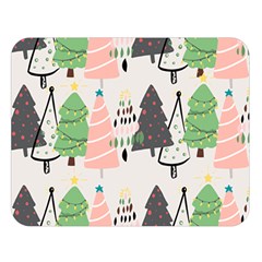 Christmas Trees Icons Two Sides Premium Plush Fleece Blanket (large) by Apen