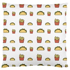 Fries Taco Pattern Fast Food Large Cushion Case (two Sides) by Apen