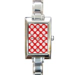 Christmas Snowflakes Background Pattern Rectangle Italian Charm Watch