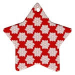 Christmas Snowflakes Background Pattern Ornament (Star)