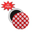 Christmas Snowflakes Background Pattern 1.75  Magnets (10 pack) 