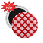 Christmas Snowflakes Background Pattern 2.25  Magnets (10 pack) 