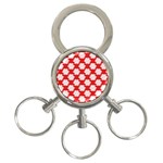 Christmas Snowflakes Background Pattern 3-Ring Key Chain