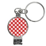 Christmas Snowflakes Background Pattern Nail Clippers Key Chain
