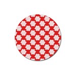 Christmas Snowflakes Background Pattern Magnet 3  (Round)