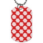 Christmas Snowflakes Background Pattern Dog Tag (One Side)