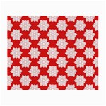 Christmas Snowflakes Background Pattern Small Glasses Cloth