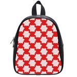 Christmas Snowflakes Background Pattern School Bag (Small)