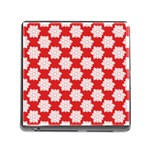 Christmas Snowflakes Background Pattern Memory Card Reader (Square 5 Slot)