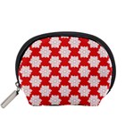 Christmas Snowflakes Background Pattern Accessory Pouch (Small)