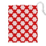 Christmas Snowflakes Background Pattern Drawstring Pouch (4XL)