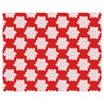 Christmas Snowflakes Background Pattern Premium Plush Fleece Blanket (Medium)