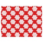 Christmas Snowflakes Background Pattern Two Sides Premium Plush Fleece Blanket (Extra Small) 40 x30  Blanket Front