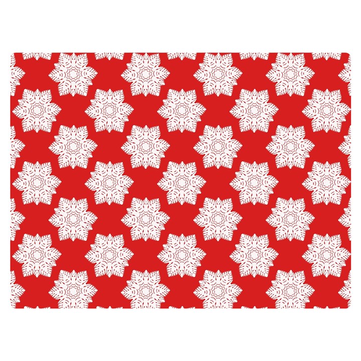 Christmas Snowflakes Background Pattern Two Sides Premium Plush Fleece Blanket (Extra Small)