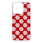 Christmas Snowflakes Background Pattern iPhone 14 Pro TPU UV Print Case