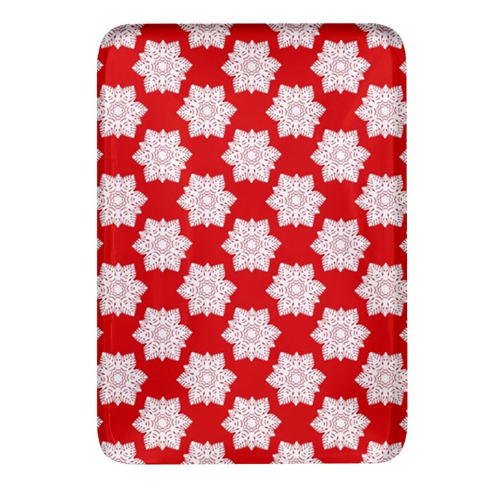 Christmas Snowflakes Background Pattern Rectangular Glass Fridge Magnet (4 pack)