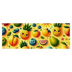 Fruits Fresh Sweet Pattern Banner And Sign 8  X 3  by Ravend