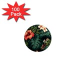 Flowers Monstera Foliage Tropical 1  Mini Magnets (100 pack) 