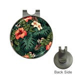 Flowers Monstera Foliage Tropical Hat Clips with Golf Markers