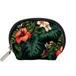 Flowers Monstera Foliage Tropical Accessory Pouch (Small)