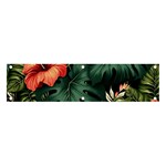 Flowers Monstera Foliage Tropical Banner and Sign 4  x 1 