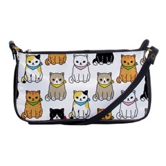 Cat Kitten Seamless Pattern Shoulder Clutch Bag by Grandong