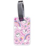 Beautiful Cute Animals Pattern Pink Luggage Tag (one side)