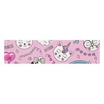 Beautiful Cute Animals Pattern Pink Banner and Sign 4  x 1 