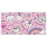 Beautiful Cute Animals Pattern Pink Banner and Sign 4  x 2 