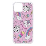 Beautiful Cute Animals Pattern Pink iPhone 14 TPU UV Print Case