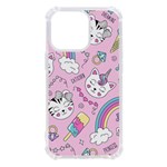 Beautiful Cute Animals Pattern Pink iPhone 13 Pro TPU UV Print Case