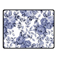 Blue Vintage Background Background With Flowers, Vintage Fleece Blanket (small) by nateshop